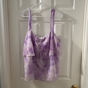 Gilli Purple Layered Camisole Top